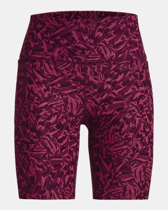 Women's UA Meridian Jacquard Bike Shorts in Purple image number 4